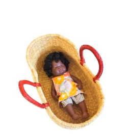 Adinkra Designs - Natural Dolls Basket In Natural