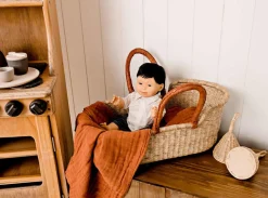 Adinkra Designs - Natural Dolls Basket In Natural