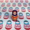 Babushka - Traditional 6 Piece Purple /Red