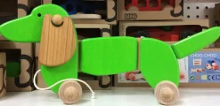 Bajo - Wooden Pull Along Dachshund, Green