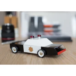 Candylab Wooden Car Toys - Police Cruiser Toy Car