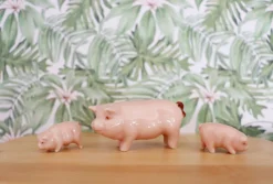 Ceramic Pigs 3 Piece