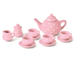 Ceramic Teaset - Pink & White Polka Dot