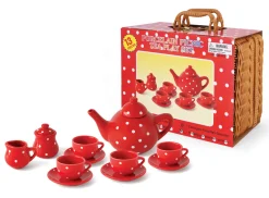 Ceramic Teaset - Red & White Polka Dot