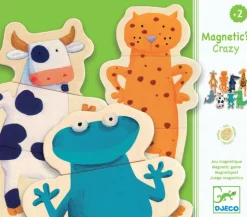Djeco - Wooden Fridge Magnets, Crazy