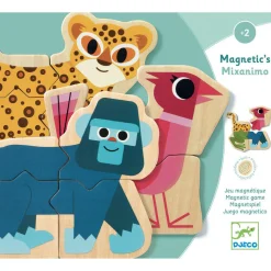 Djeco - Wooden Fridge Magnets, Mixanimo