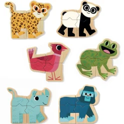 Djeco - Wooden Fridge Magnets, Mixanimo