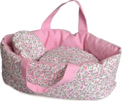 Egmont Toys - Doll Carry Cot, Pink Flowers Large