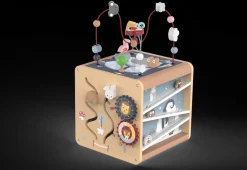 Everearth Wooden Wild Animal Activity Cube