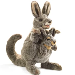 Folkmanis Kangaroo With Joey Puppet