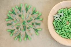Grapat - Wooden Mandala Green Cones