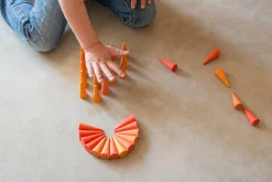 Grapat - Wooden Mandala Orange Cones