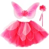 Great Pretenders - Fancy Flutter Skirt, Wand And Wings Costume In Pink