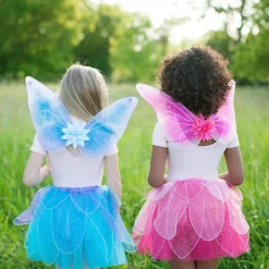 Great Pretenders - Fancy Flutter Skirt, Wand And Wings Costume In Pink