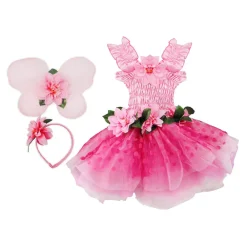 Great Pretenders - Pink Fairy Blooms Dress With Headband And Wings
