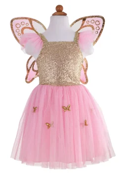 Great Pretenders Gold Butterfly Costume Dress With Wings