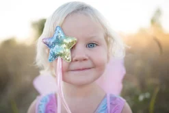 Great Pretenders Rainbow Sequins Skirt With Wings & Wand Costume