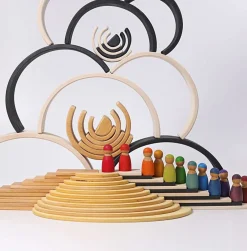 Grimms - Large Rainbow Black & White 12 Pieces