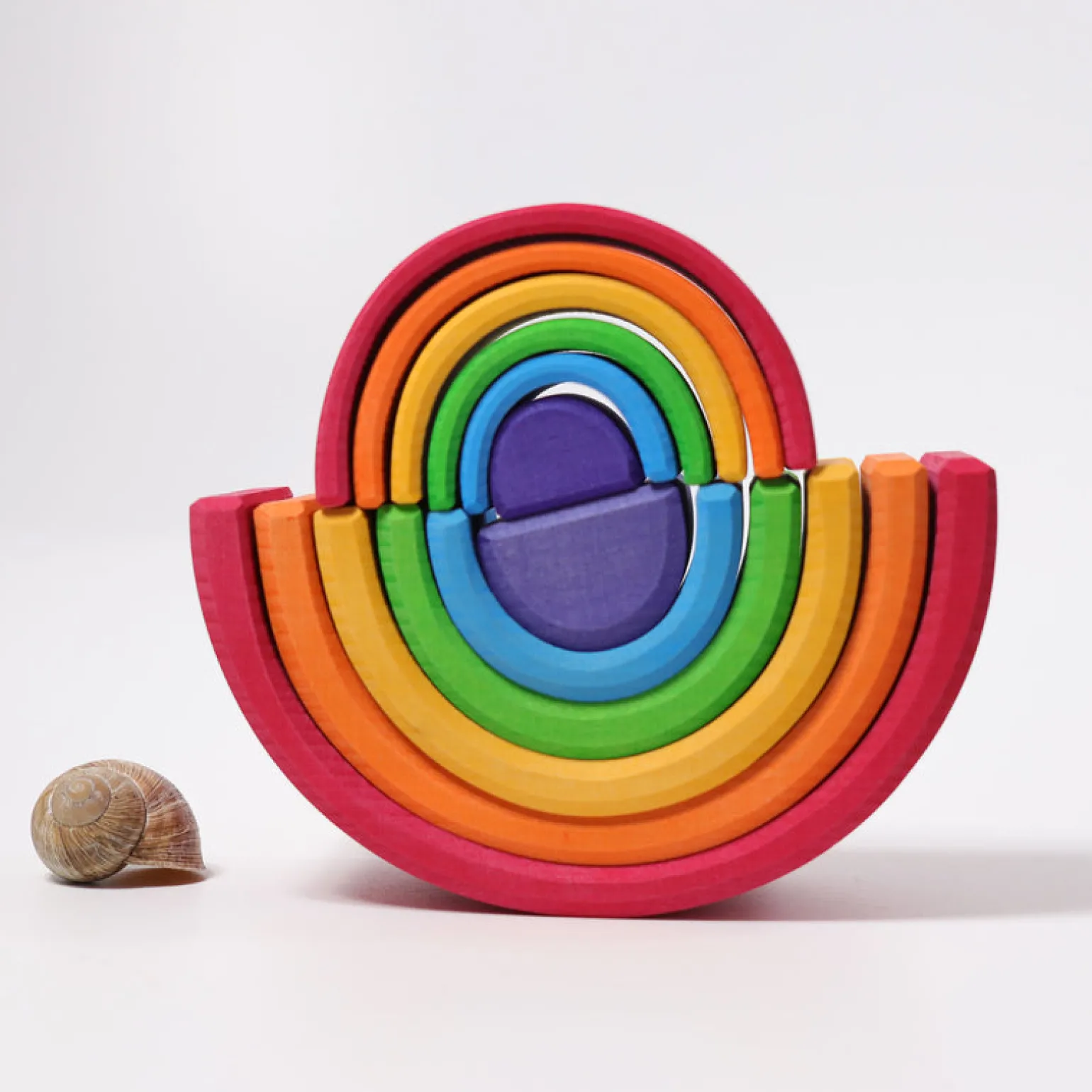 Grimms - Wooden Colored Rainbow Medium 6 Pieces