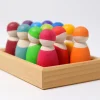 Grimm's 12 Wooden Friends In Rainbow