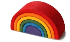 Grimm's - Wooden Rainbow Small 6 Pieces