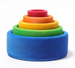 Grimm's - Wooden Small Bowls, Blue