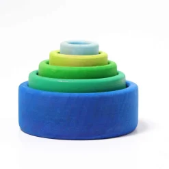Grimm's - Wooden Small Bowls, Oceanblue