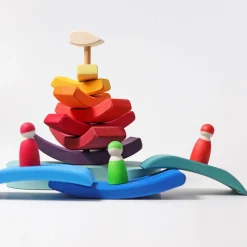 Grimms Wooden Boat Stacking Tower