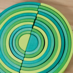 Grimm's Wooden Meadow Green Rainbow Large