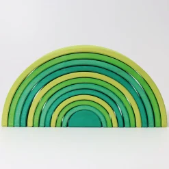 Grimm's Wooden Meadow Green Rainbow Large