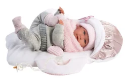 Llorens Dolls Mimi Llorona Capazo Porta Bebe 42 Cm