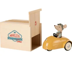 Maileg - Mouse Yellow Car & Garage