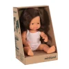 Miniland - Vinyl Doll 38 Cm Caucasian Girl Brunette