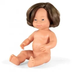 Miniland - Vinyl Doll 38Cm Caucasian Girl Down Syndrome