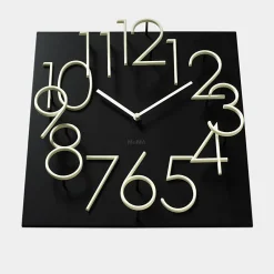 Moma - Glow In The Dark Clock In Black