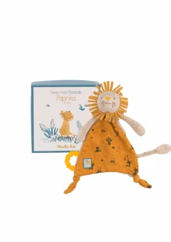 Moulin Roty - Lion Comforter With Pacifier Holder
