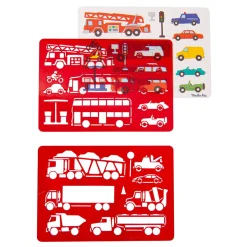 Moulin Roty Stencils Vehicles Theme