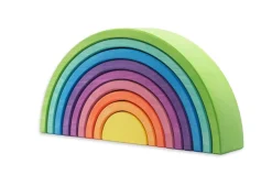 Ocamora - Wooden Rainbow 9 Pieces, Green