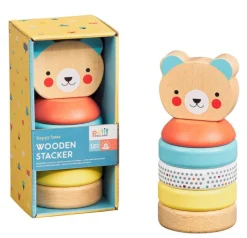 Petit Collage - Happy Bear Wooden Stacker Toy