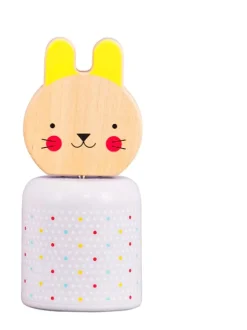 Petit Collage - Wooden Bunny Wind Up Musical