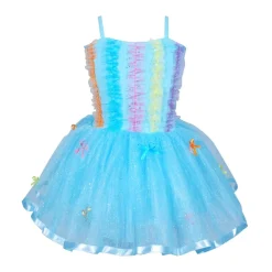 Pink Poppy Ruffles& Bow Princess Blue Dress