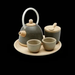 Plan Toys Classic Wooden Tea Set In Grey