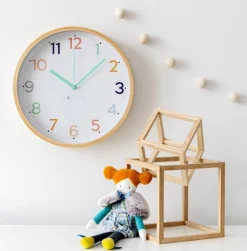 Rainbow Wall Clock In Multi Colour Print