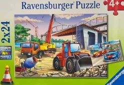 Ravenburger - Construction & Cars 2 X 24 Piece Puzzle