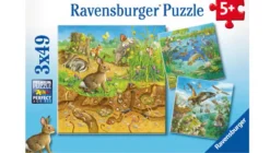 Ravensburger - Jigsaw Puzzle, 3 X49 Pieces, Animals In Their Habitats
