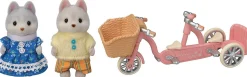 Sylvanian Families Tandem Cycling Set, Husky Sister & Brother
