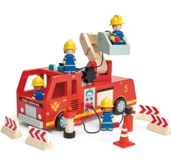 Tender Leaf - Wooden Fire Engine Set