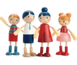 Tender Leaf Toys - Wooden Doll Family With Flexible Arms & Legs