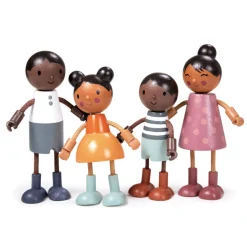 Tender Leaf Toys - Wooden Doll Family With Flexible Arms & Legs