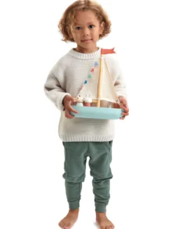 Tender Leaf Toys Wooden Sailaway Boat